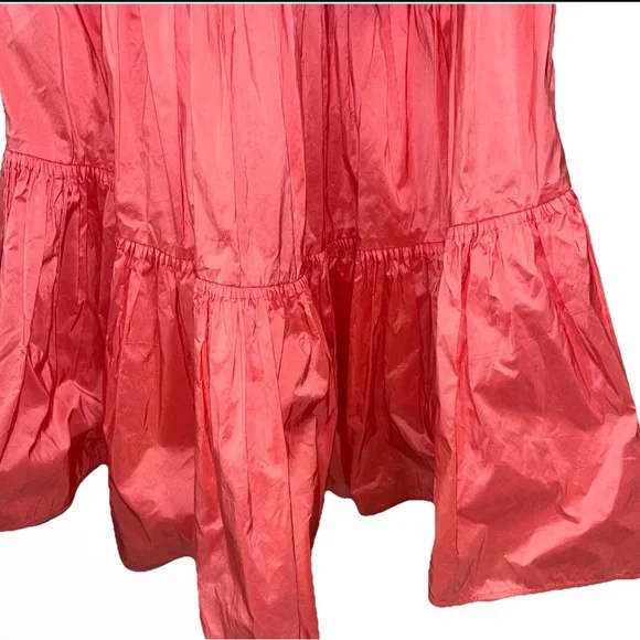 ROKSANDA Alessia dress ruffle coral peach salmon UK 6 US 2 oversize tiered NWT